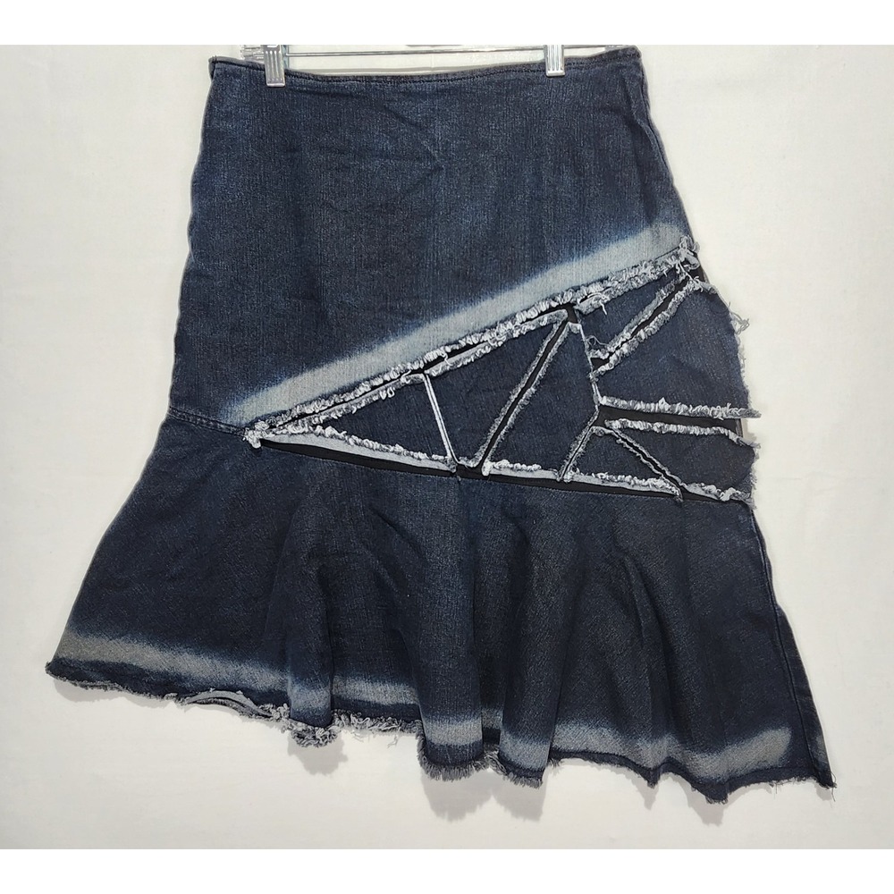 Zerotime Jeans Women's Casul Western Wear Denim Skirt Blue Size M